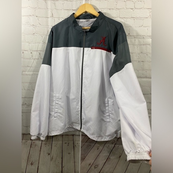 Alabama Crimson Men's Track Jacket Full Zip Active Running Windbreaker Size XL - Picture 2 of 13